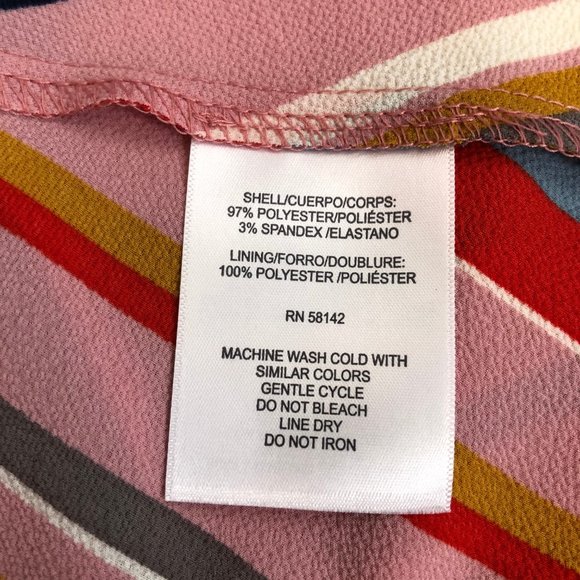 London Times Midi Dress Sleeveless Striped Pink - Picture 5 of 6